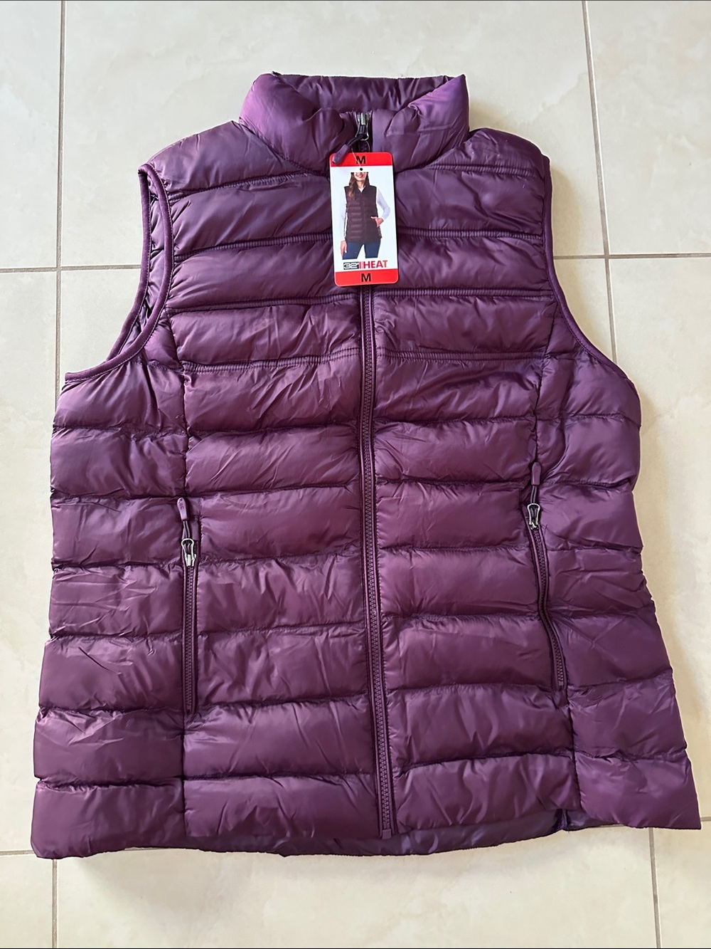 🆕 32 Degrees Women's Quilted Puffer Vest in Purple